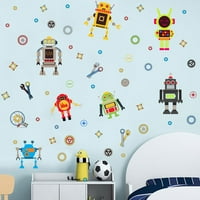 Randolph crtanih robota zidne naljepnice za sobu dnevni boravak spavaće sobe kreativne zidne naljepnice