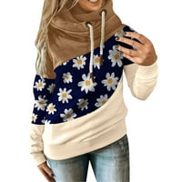 Olyvenn ponude ženske modne dukserice pulover pulover na vrhu daisy grafički ispis casual comen ženske