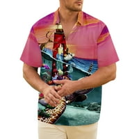Casual gumb niz havajska majica podvodni svjetski muški kratki rukav3xl