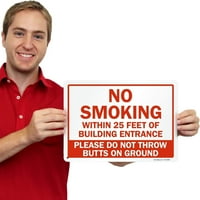 OBAVIJEST Ne pušenje unutar noge zgrade ulaznog znaka 10 14 reflektira