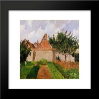 Vrt u Eragny uramljenim umjetničkim otiskom od Pissarro, Camille