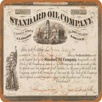 Metalni znak - Umjetnost certifikata - Standardna naftna kompanija Stock - Vintage Rusty Look