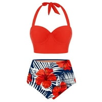 TAWOP ženski kupaći kostim bokserom dvodijelni konzervativni cvjetni kamioni za kupaći kostim bikini