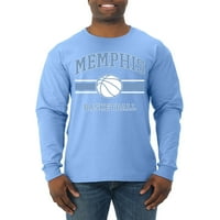 Wild Bobby Grad Memphis Košarka Fantasy Fan Sports Muška majica s dugim rukavima, svijetloplava, mala