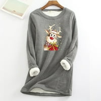 Ružni božićni džemper za žene smiješna slatka thirt plus veličine pulover skromni temperament zimski