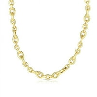 Kraljevski lanac NCK2745- u. 14k žuto zlato Diamond Cut Teksturirani ogrlica od talijanske kablovske