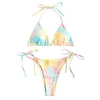 Bakinis kupaći kostim za žene plus veličine V-izrez cvjetni print Tankini plivanje kupaćim kupaćim kupaćim