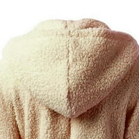 pxiakgy zimski kaputi za žene Ženska kaput sa kaputom sa zatvaračem Zimski vuna kaput Topla pamučni