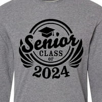 Inktastična starija klasa crne boje sa majicom majica za diplomiranje dugih rukava