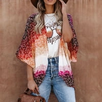 Jakne za žene Long Beach tiskani kardigan labava bluza Kimono šal vrhovi šifon bluza