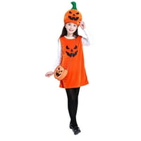 Kreacije Dječji vještica kostim, djevojka svijetli kostim vještica sa šeširom i metlom za djecu, dječja Halloween prerušiti se