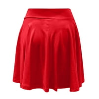 Suknje za žene Žene Modni visoko struk Čvrsta mini olovka Slim kratka suknja crvena + s
