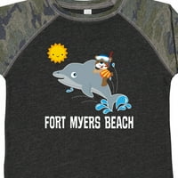Inktastična Fort Myers Beach Florida Dolphin poklon mališač majica majica ili majica mališana