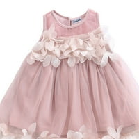 Dječja djevojka cvjetna latica haljina od pune boje tutu tulle haljina 0-7y djeca djeca ljetne haljine