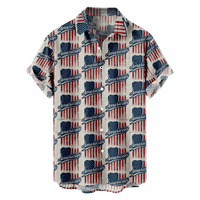 4. jula muška havajska majica USA Nacionalna majica zastava Grafički 3D košulja 3D print plus veličina