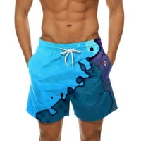 JMntiy Muškarci tiskane plaže Hlače surf hlače elastične čipke gore obrezirane hlače casual pantalone