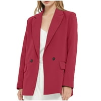 Ženska modna blazer otvorena prednja kancelarija Blazer Bussiness Casual Jackets Radni odijelo dugme