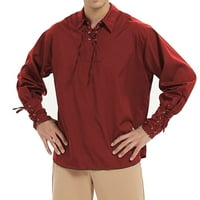 Idoravanske majice za dugih rukava za muškarce Prodaja za čišćenje Muška košulja Retro remen dugih rukava, ležerna majica za odmor na majici