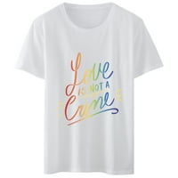 Ljubav nije zločinačka majica LGBTQ ponosna majica okrugli vrat kratkih rukava casual tee
