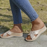 Ljetne ženske casual cipele prozračne guste snimljene klinove slobodne sandale