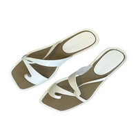 Daeful Womens slajdes Ljetna plaža Sandal klizanje na ravnim sandalama modni prekrivač cipele Dame Lagane