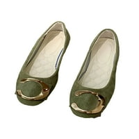 Colisha Dame Casual cipela Square Square Flats Udobne cipele Ženske klasične pumpe klizne na svijetlo