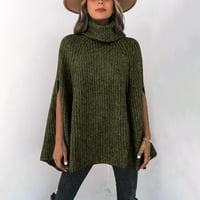 Apepal Womens Dukseteri Cardigan Dukseri za žene Ženska modna Jesen Zima Solid Color Turtleneck Cape