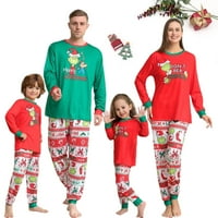 Porodica Grinch podudaranje kućne nošenje božićne pidžame postavljeno odraslo dijete