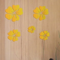Suokom 3D ogledalo cvjetno umjetnost uklonjiva zidna naljepnica akrilna mural naljepnica kućna soba