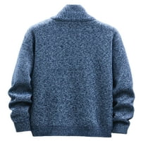 Avamo muški pleteni džemper Fleece jakna Zip Up Cardigan Topli zimski džepovi sa džepovima