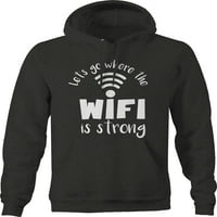 Idemo tamo gdje je WiFi jak nerd tech pulover s srednjim tamno sivim