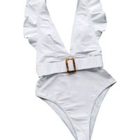 TAWOP Ljetni materinsko kupaći kostim modne žene seksi čvrsta jednih kupaćim kostima Bikinija bijela