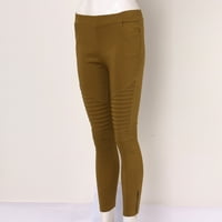 Ženske hlače Čvrsta boja ležerna tanka elastična elastična sa džepovima