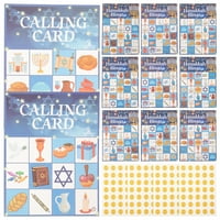 Set Hanukkah Bingo Game Game Menorah Bingo Game Card Chanukah Party Dodatna oprema
