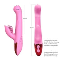 Clitoris G-Spot Stimulirajući vibratore za žene, jezik koji liže zagrijavanje šapata tihi teleskopski