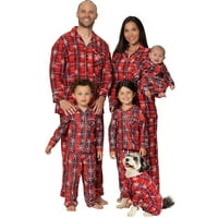 Wsevypo božićne pidžame Obiteljski odijelo snježne pahulje tiskane majice hlače za spavanje za djecu