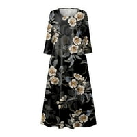 Ljetna haljina za trgovinu FOPP-om za žene Ležerne prilike tiskane udobne modne ručice Džepne haljine
