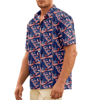 4. jula muška havajska majica USA Nacionalna zastava Košulja Grafički 3D košulja plus Veličina dnevnog