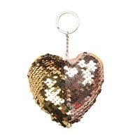Modni sekvi na srcu ispunjeni pamučni ključ za ključu