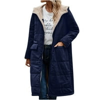 Meetotime Ženske jakne Zimska jesen modna odjeća ugodne zagrijane kapute, kaputi sa zatvaračem