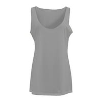 PXiakgy Tank top for women top bluza za žensko-neckoutdoorfashion kauzalna majica siva + s