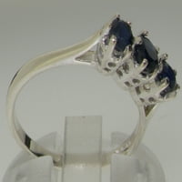 Zlarni safirni zaručni prsten od 14k bijelog zlata - Veličina 4,5