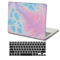 Kaishek Hard Shell pokrivač samo za MacBook Air 13 A1932 i A2179 i A + crna poklopac tastature, ružičasta
