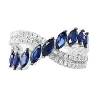 Poklon dijamantning prsten za prsten za prsten za mladenke za dan rođendana Dark Drop ženska ženska