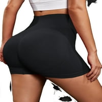 Ženski Activewewer Sports Hotsas High Stretch čvrste kratke hlače Black L