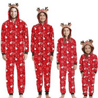 Sunsery Božićna porodica podudaranje pidžama jelena jedan duksev za kombinezon sa šapućima PJS za odrasle