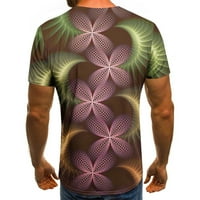 Muška košulja Plus veličina majica 3D nerezani sažetak Print kratki rukav Okrugli vrat Casual Dnevni