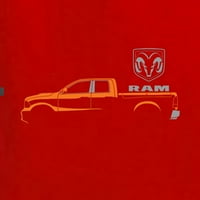 Divlji Bobby, Dodge Ram silueta, automobili i kamioni, muškarci Grafički tee, crveni, 5x-veliki