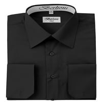 Muška konvertibilna manžetna majica košulje-crna-xl rukava 36 37