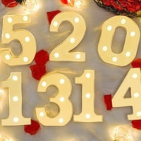Dekorativni LED svjetlosni broj, broj svjetla Natpis za noćno svjetlo vjenčanje rođendan zabava Božićni kućni bar broj ukrasa